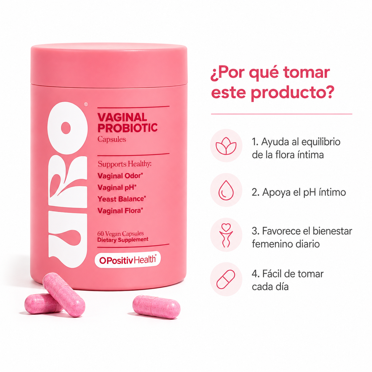 Probióticos vaginales para el cuidado íntimo femenino