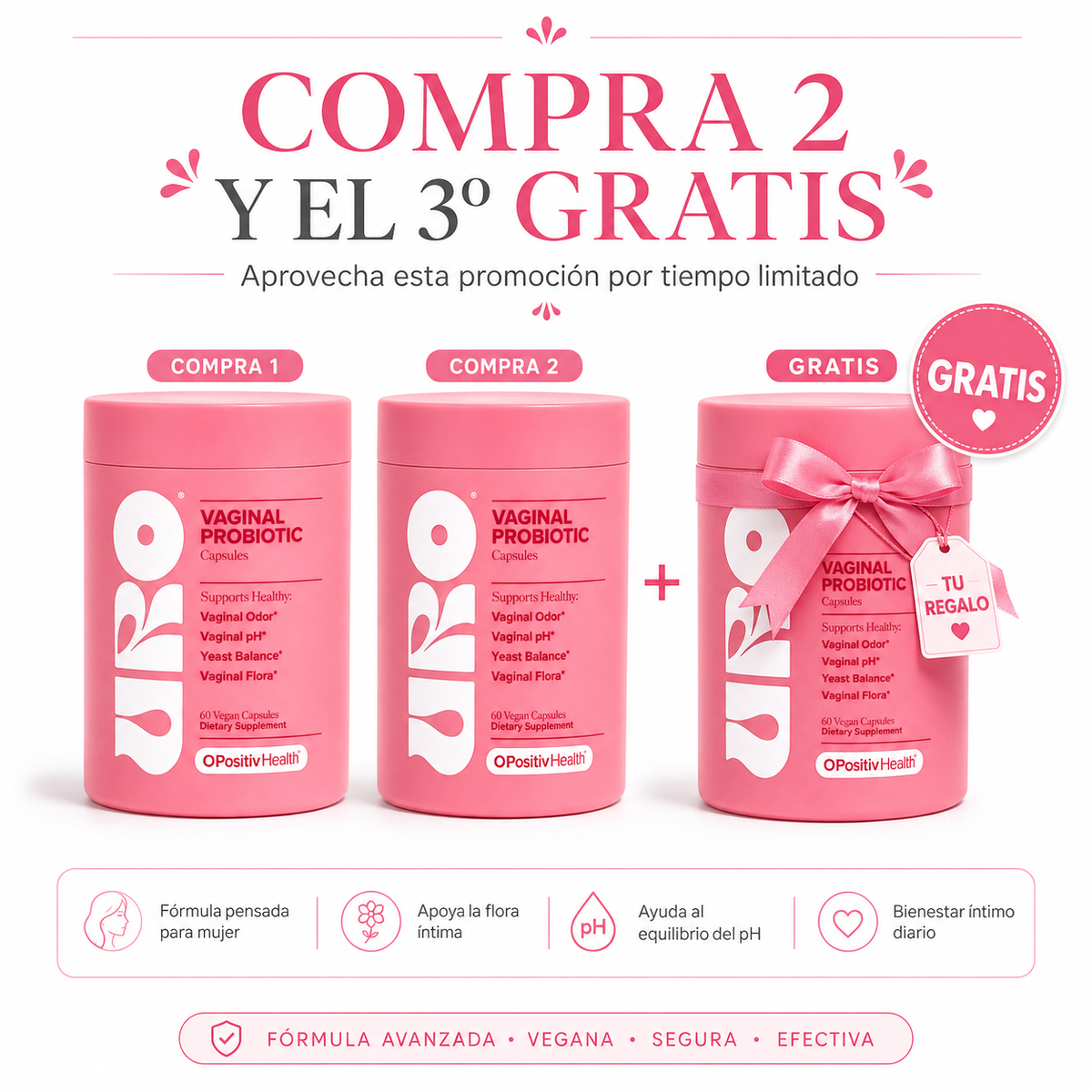 Probióticos vaginales para el cuidado íntimo femenino