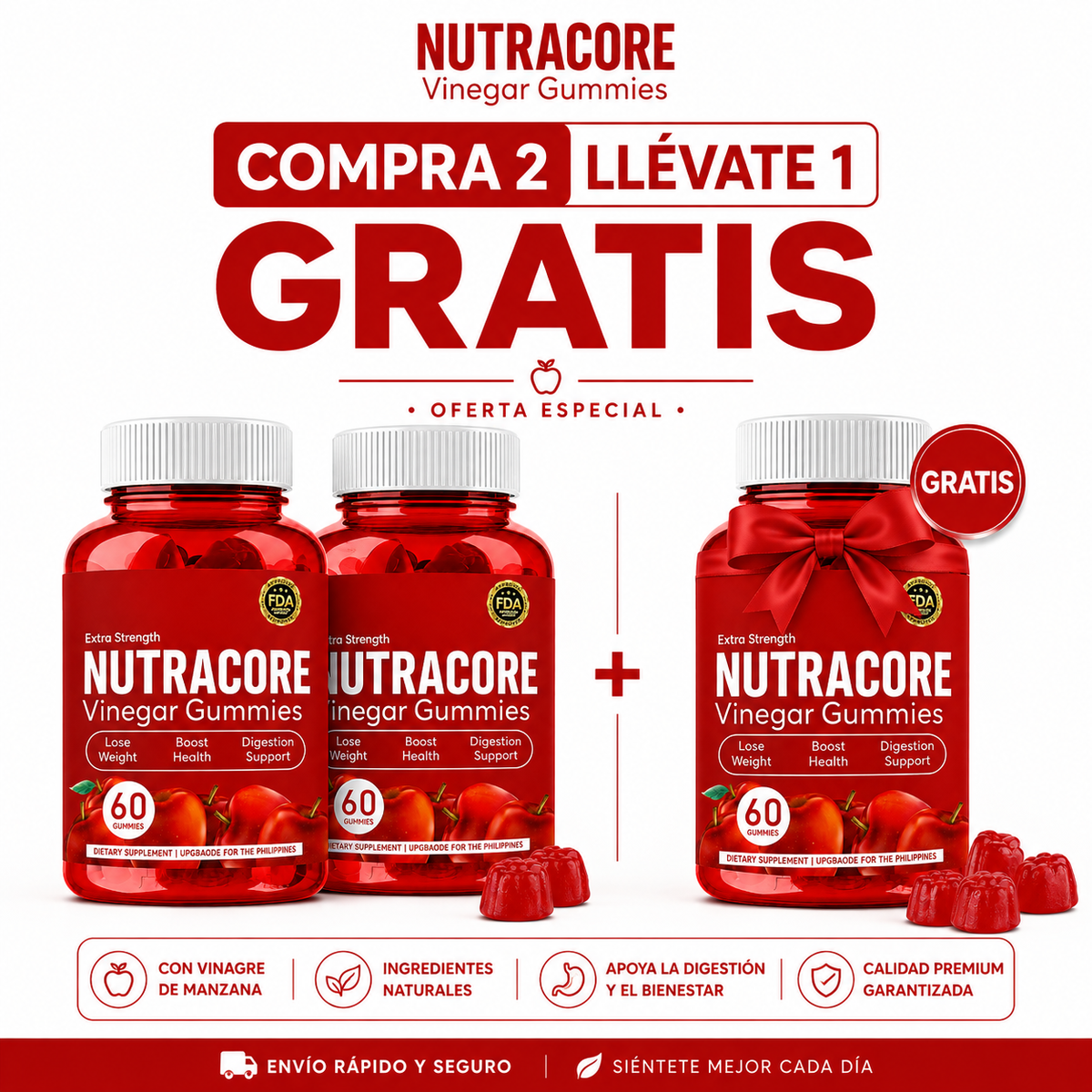 Gominolas de vinagre de manzana