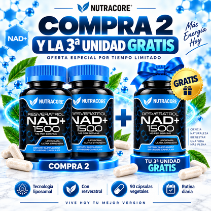 Suplemento liposoma NAD+ con resveratrol EDICIÓN LIMITADA